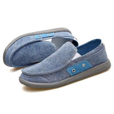 

Autumn denim social guy Fan cloth shoes cowboy teen male clay lazy one pedal old Beijing cloth shoes