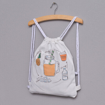 

Tailored Fashion Women Print Drawstring Backpack Large Tote Canvas Backpack Bag