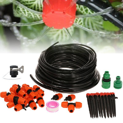DIY Irrigation Kit Stake Dripper & Sprinkler Plant Self-Watering System 360° Adjustable Water Flow Blank Distribution Tubing for