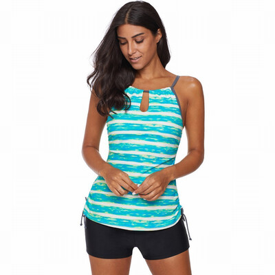 

Womens Swimwear gather slim sexy split swimsuit