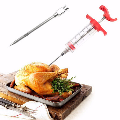 

Barbecue BBQ Tools Set Grill Syringe Kitchen Accessories Sauce Injector Roast Needle