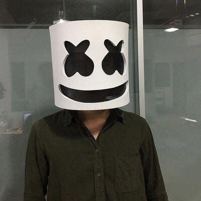 

NEW LED Marshmello DJ Mask Helmet Cosplay Costume Halloween Party Props Bar Mask