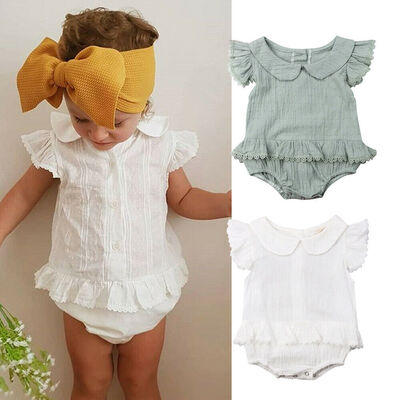 

Newborn Baby Girls Romper Lace Floral Sunsuit Jumpsuit Outfits Clothes