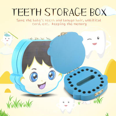 

Cute Boy&Girl Appearance Milk Teeth Case Wooden Tooth Storage Box Organizer for Kids Baby Teeth Box Milk Teeth Storage Box