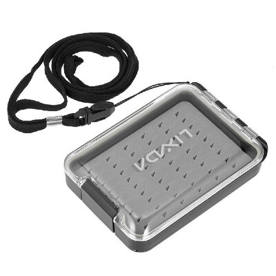 

Clear Fly Box Easy Grip Foam Portable Pocket Fishing Flies Box Case with Neck Strap