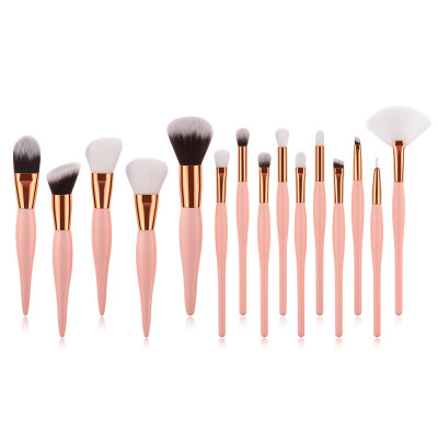 

〖Follure〗15PCS Wooden Foundation Cosmetic Eyebrow Eyeshadow Brush Makeup Brush Sets Tools