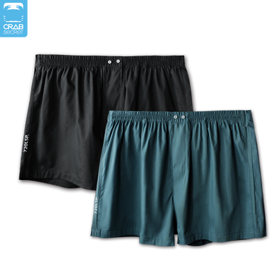 

Crab Secret Arro Pants Panties Mens Loose Simple Mens Underwear Sports Home Pants Boxer 2 Pack 2019 Autumn New Black Green Gray