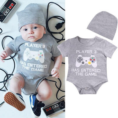 

Cute Infant Newborn Baby Boy Girl RomperHat Bodysuit Jumpsuit Clothes Outfits 0-24Months