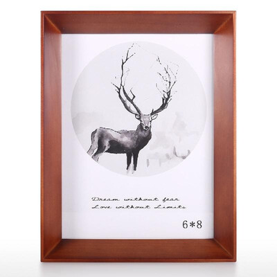 

Brown Photo Framework Rustic Wooden Picture Framework Family Art Photo Framework for Desktop Display 8X10