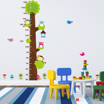 

Owl Monkeys Measure Your Height Removable PVC Wall Sticker