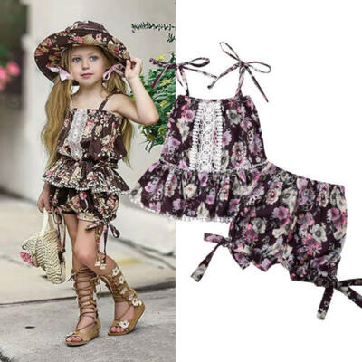 

Toddler Baby Girl Dress Lace Tops Skirt Tutu Pants Shorts Floral Clothes Outfits