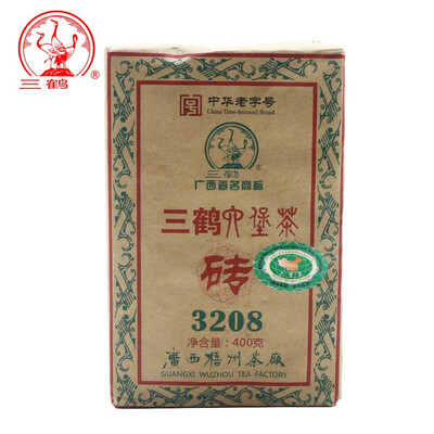 

Three Cranes Sanhe 2014 Liu Pao Tea 3208 Golden Flower Dark Tea China Tea Hei Cha 400g