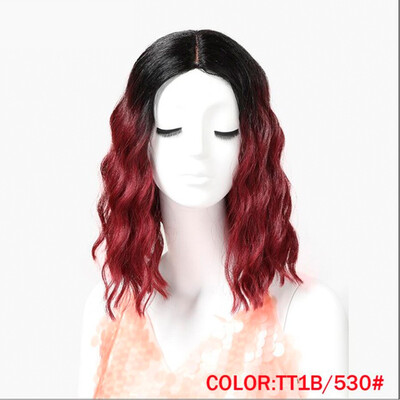 

Noble Lace Wig High Temperature Fiber 14 Inch 1B Color Naural Wave Synthetic Wig For Women Free Ship