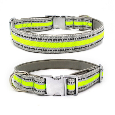 

Adjustable Nylon Dog Collars With Alloy Seat Belt Buckle Reflective Collar For Dog Training Outdoor Walking Dog Necklace