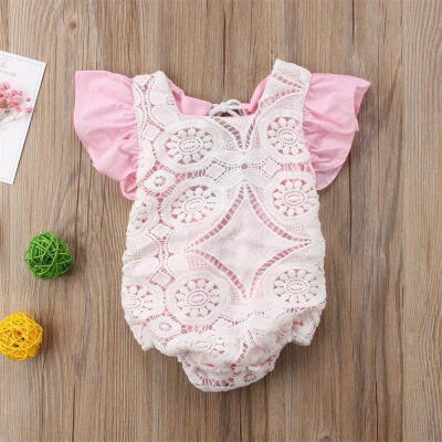 

Lace Newborn Toddler Baby Girls Romper Bodysuit Jumpsuit Outfits Clothes Sunsuit