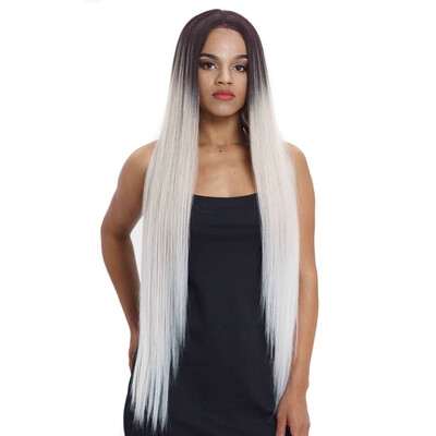 

Noble Hair Wigs Straight Synthetic Lace Front Hair 38 Inch Ombre Lace Front Wig Cosplay Blonde Lace Front Wig