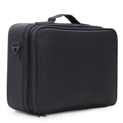 

Professional makeup shoulder bag cosmetic big toolbox storage handbag with mirror travel beauty nail box messenger bags suitcase