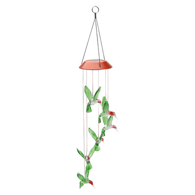 

Solar Color-Changing Wind Chime LED Light Bird Type Home Garden Decoration Solar LED Light