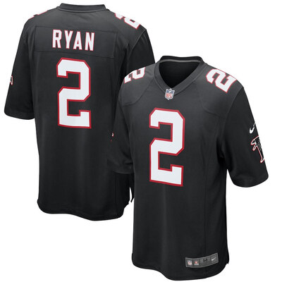 

Youth Football Jersey Atlanta Falcons Matt Ryan Black Alternate Game Jersey
