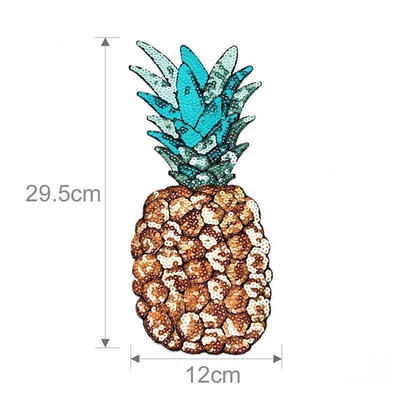 

Pineapple embroidered iron on patch sewn For clothing applique stickers badges