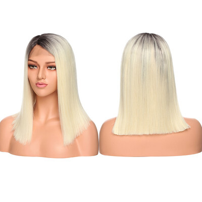 

Real Thick Brazilian Lace Front Hair Wig Heat Resistant Long Wigs Pink Gray