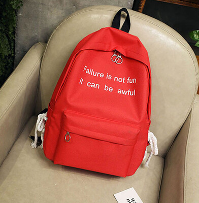 

Tailored Women Men School Bag Gripesack Backpack Handbag Bookbag Travel Rucksack Red