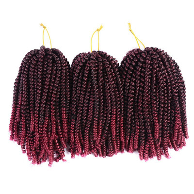 

3 Pack Spring Twist Ombre Colors Fluffy Soft Jamaican Bounce Crochet Braids 30Strands Low temperature Fiber Kanekalon Synthetic