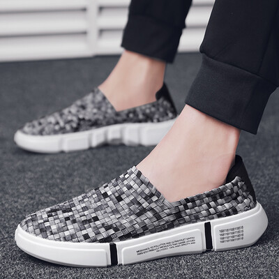 

Autumn mens shoes sports casual Joker mens summer a pedal woven shoes mesh surface tide shoes