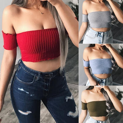 

Fashion Women Summer Vest Crop Sleeveless Shirt Blouse Casual Tank Tops T-ShirtS