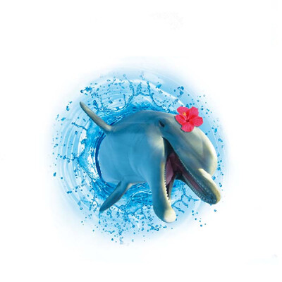 

Dolphin 3D Three-Dimensional Wall Stickers New Creative Decoration