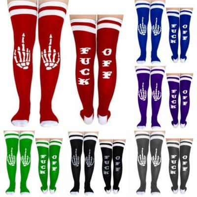 

Fashion Women Men Fuck-off Funny Socks Casual Sports Cotton Long Socks Stockings