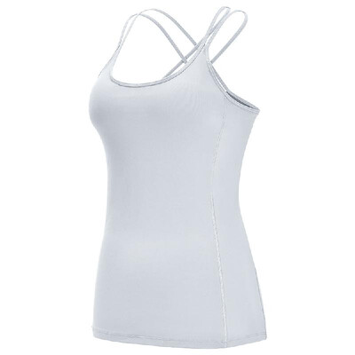 

Womens Yoga Shirt Open Back Tops Quick Drying Sports Bras Gym Sports Running Tank Top