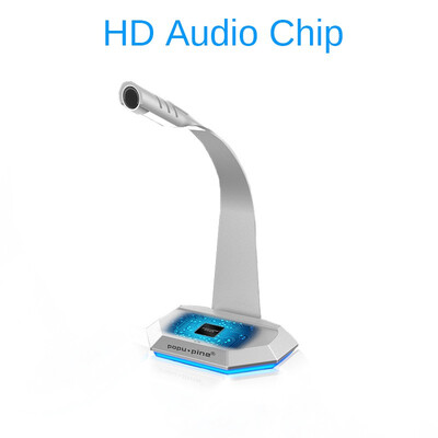 

Microphone for Computer Karaoke Recording USB 35mm Professional PC Metal Microphone Condenser Studio for Video Noise Cancelling