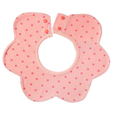 

Infant Cute Dot Bibs 4-Layer Round 360 Degree Rotation Baby Feeding Towel