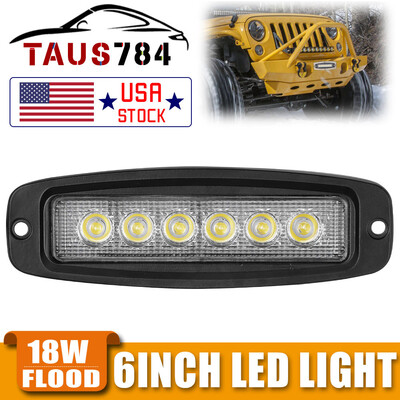 

1X LED Work Lights 7Inch 18W 12V Driving Flood light Bar SUV Offroad