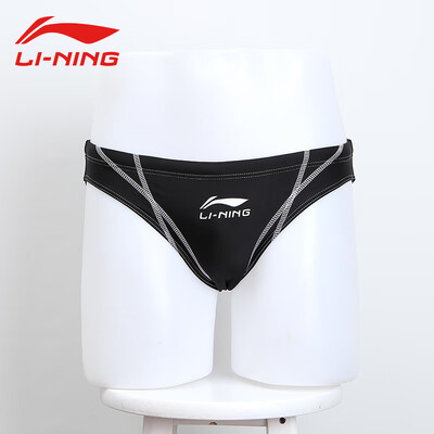 

Li Ning LI-NING Swimwear Mens Triangle Comfort Training Racing Professional Swimming Pants LSSL007-1 Black XL