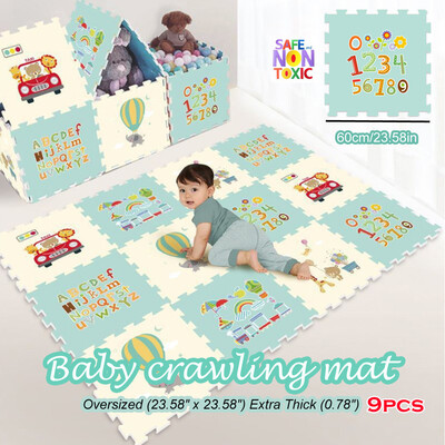 

Thicken Floor Mat 9pcs Exercise Mat Solid Foam EVA Play Mat Kids Puzzle Toy Gift