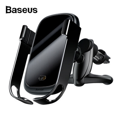 

Baseus Rock-solid Electric Holder Wireless charger Automatic infrared induction car charger for iphoneHuaweiSamsungMi