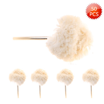 

Greensen 50pcs Dental Soft White Wool Polishing Ball Buffing Pad for Rotary Tool Dental Polishing Ball Buffing Ball