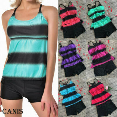 

Women Tankini Sets With Boy Shorts Ladies Bikini Set Swimwear Push-Up Swimsuits
