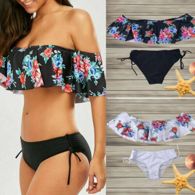 

Women Summer Floral Swimwear Bikini Set Push-up Padded Bra Bathing Suit Swimsuit