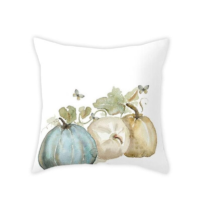 

Watercolor Pumpkin Throw Pillow Covers Halloween Thanksgiving Day Cotton Linen Car Sofa Pillowcase Home Decor