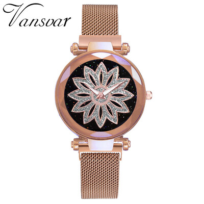 

RM Vansvar Fashion Starry Sky Good Luck Quartz Magnetic Buckle Belt Ladies Watch