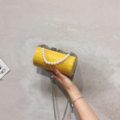 

Tailored Women Retro Pearl Leather Alligator Crossbody Beach Bag Waterproof Messenger Bag