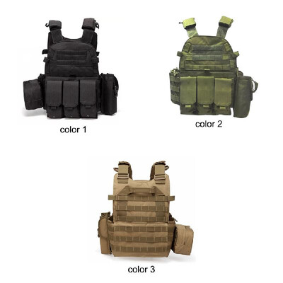 

Multi-pockets Tactic MOLLE Vest Adjustable Breathable Combat Training Vest for Outdoor Hunt CS Shooting Game Survival Game