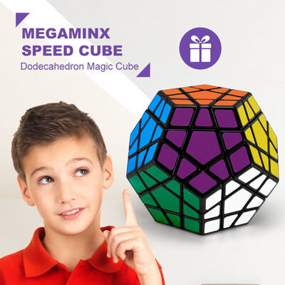 

Megaminx Speed Cube Magic Cube Dodecahedron Sticker Cube Puzzle Cube for Beginners Kids