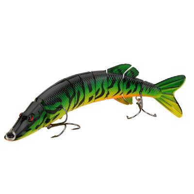 

Lixada 8" 20cm 66g Lifelike Multi-jointed 8-segement Pike Muskie Fishing Lure Swimbait Crankbait Hard Bait Fish Treble Hook Tack