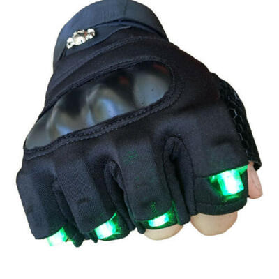 

1Pair LED Flashing Finger Light Up Gloves Colorful Lighting Xmas Rave Party Xmas