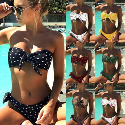 

Womens Push Up Beach Swimwear Sequin Beachwear Bra Bikini Set Bathing Swimsuit