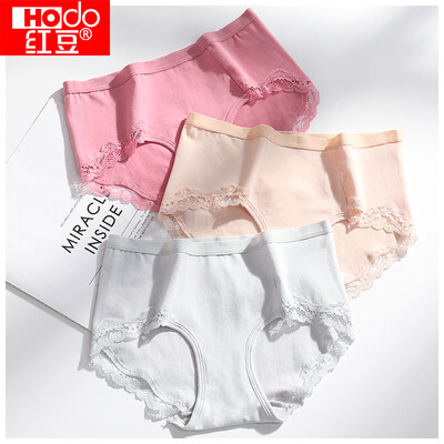 

Red bean ladies underwear 50 combed cotton sexy lace mid-rise girls briefs 308 combination two 17595